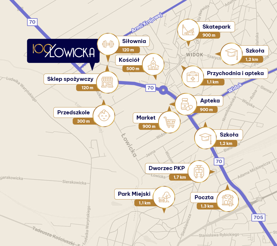Mapa okolicy inwestycji